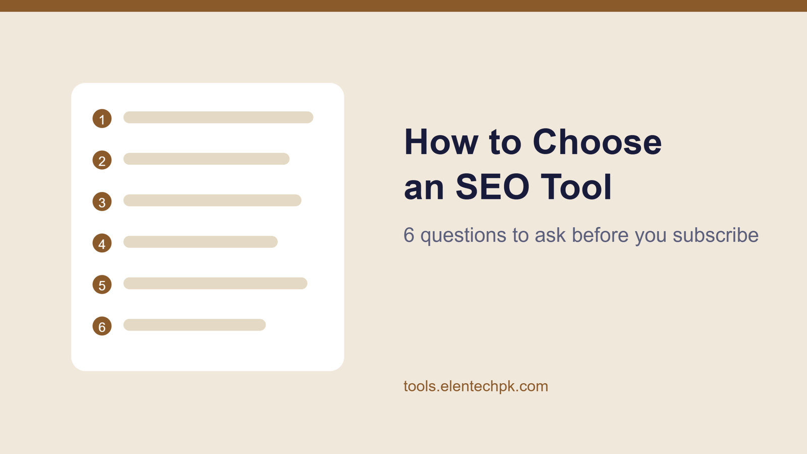 How to Choose an SEO Tool