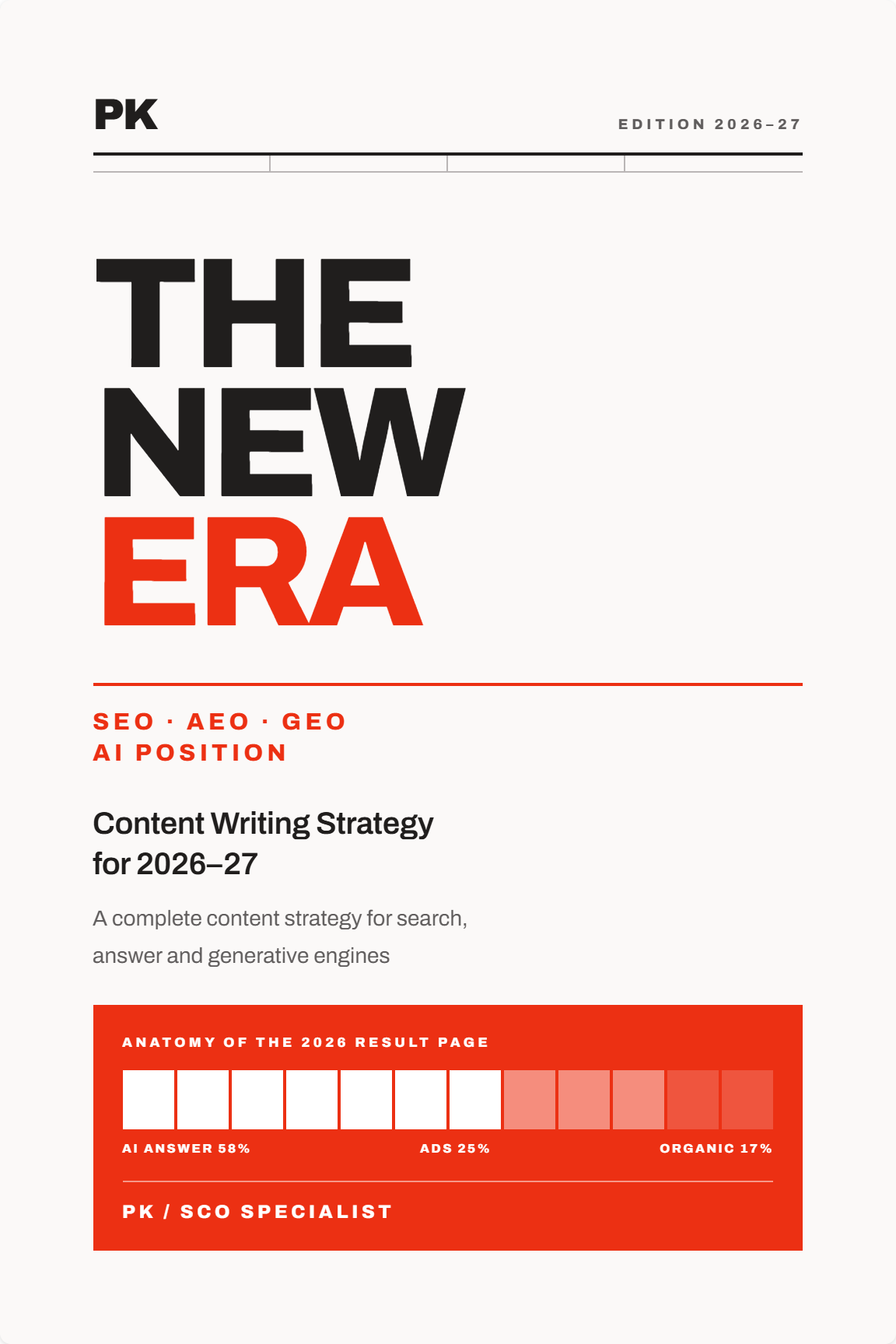 The Ultimate SEO & AI Search Blueprint 2026 1 The New Era: SEO, AEO, GEO & AI Position — book cover