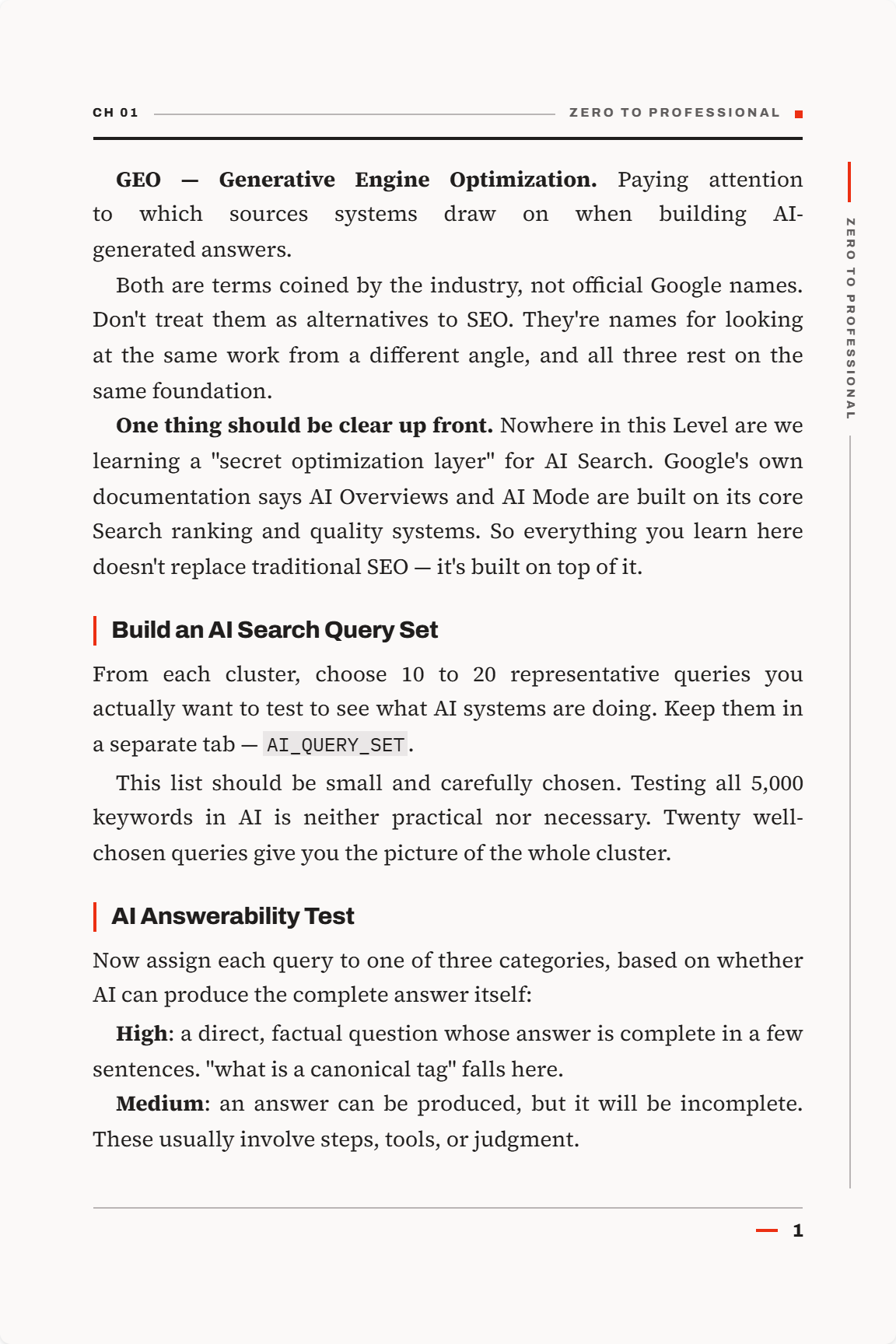 The Ultimate SEO & AI Search Blueprint 2026 5 The New Era: SEO, AEO, GEO & AI Position — data table page